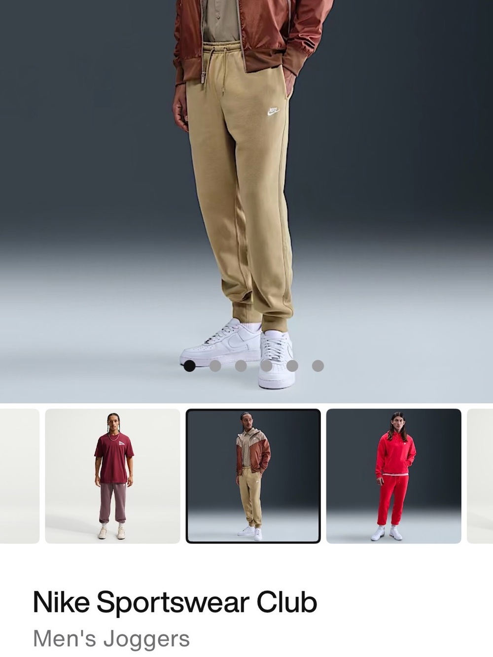 Nike Men's Joggers in Khaki